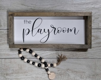 Playroom sign - toyroom - kids playroom- wood playroom sign