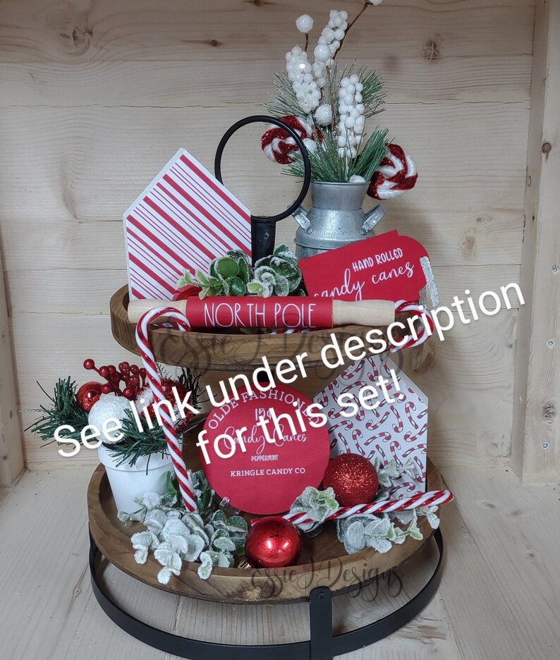 Christmas Tiered Tray Decor Tier Tray Decor Bundle Tiered Etsy