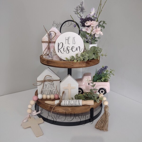 Easter Tiered Tray Decor Etsy