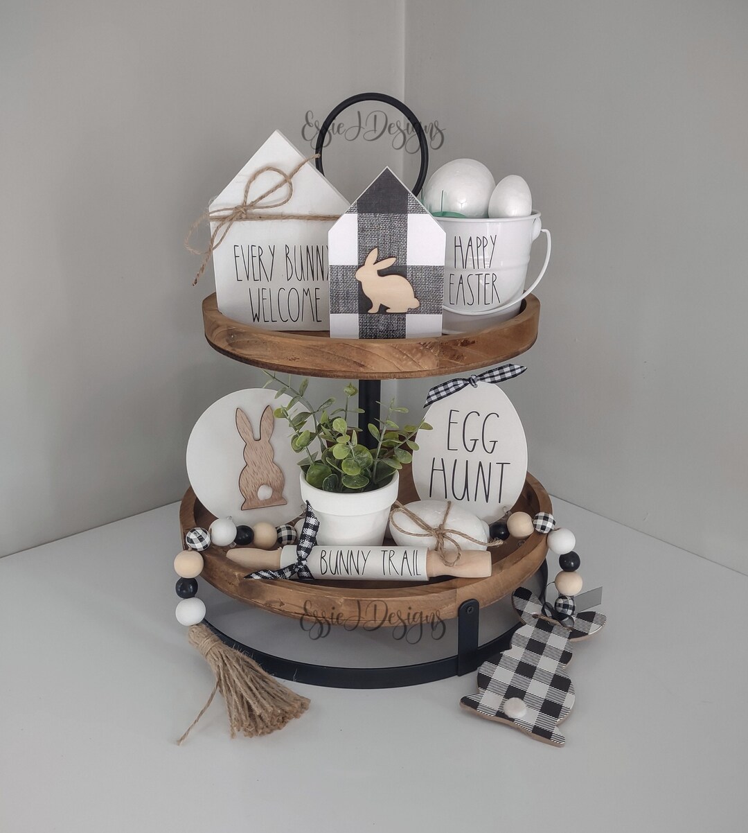 Easter Tier Tray Decor Farmhouse Easter Decor Tier Tray Decor Bundle