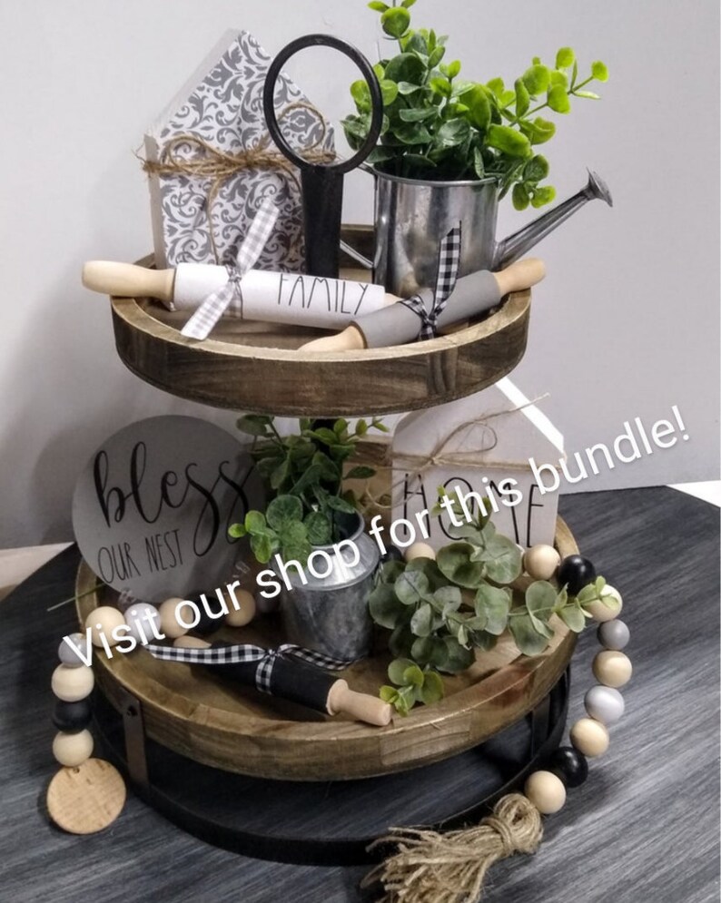 Tiered Tray Decor Bundle Tier Tray Decor Farmhouse Mini Etsy