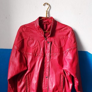 Veste en cuir vintage glamour