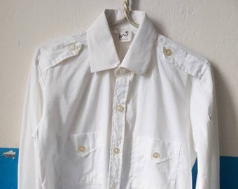 Kids white 70s shirt