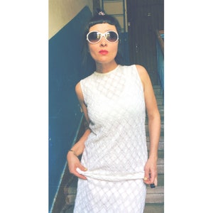 60er Jahre weißes Kleid