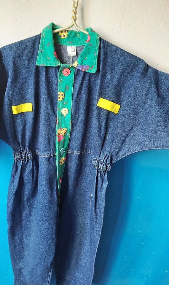 Kids denim romper