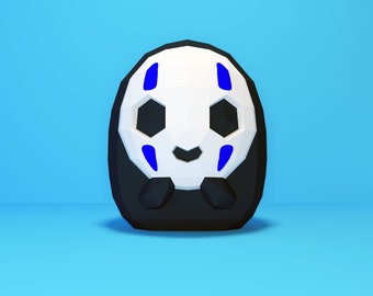 Papercraft No-Face, Sin cara,DIY PDF, Dxf, Svg Low Poly, origami, Pepakura, modello di carta, 3D