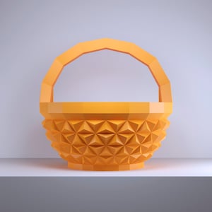 Cesto di Pasqua Papercraft / Cesto di uova di Pasqua, Fai da te, modello PDF FDX, Low Poly, origami, Pepakura, modello di carta, 3D