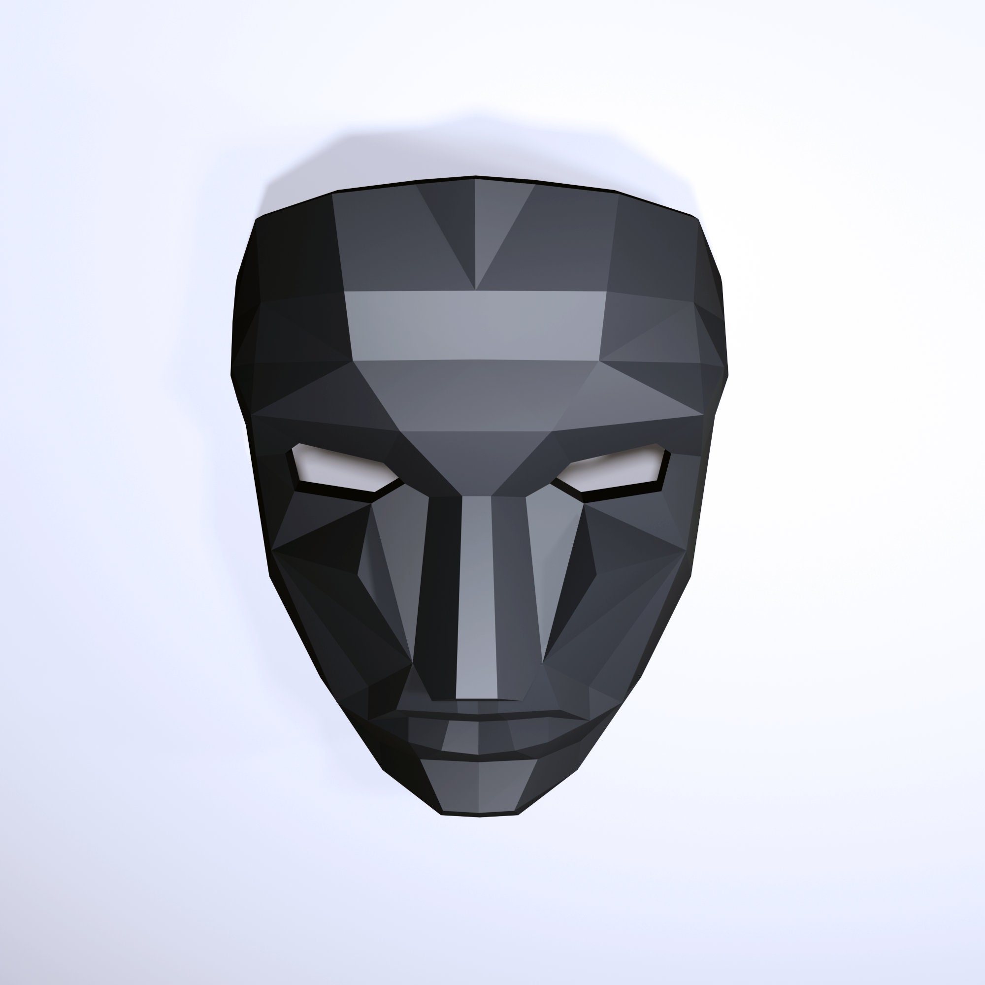 Soldiers Squid Game Mask Low poly Papercraft DIY Template Pattern Korea