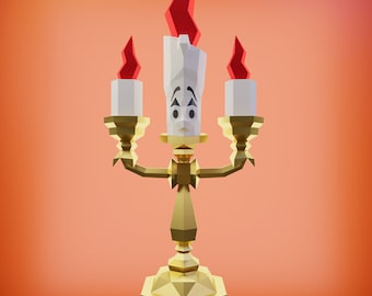 Papercraft lumiere, fai da te PDF, DXF, low poly, origami, Pepakura, modello di carta, 3D