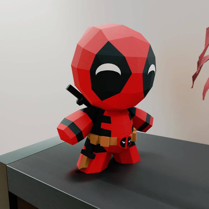 Papercraft Template Deadpool, Format Pdf, SVG and DXF Format Compatible ...