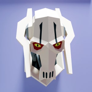 papercraft general grievous Star Wars, Wall model, Pdf, SVG and DXF format compatible with cricut and cameo, digital template, 3D, paper