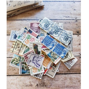 15x Antique Used Stamps for Junk Journal Kit Ephemera Pack Lot, Scrapbook, Handmade DIY Snail Mail Supplies