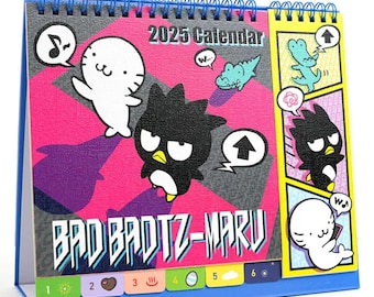 2025~2026 FEATURE Desktop Calendar Bad Badtz-Maru Stand Up Schedule College Office Booklet with Note Pages