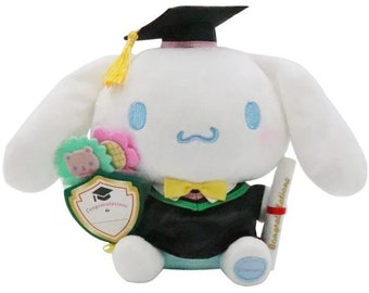 Kawaii Puppy Graduation Plush Toy Personalized Name Tag Cut Grad Gift Soft Huggable Doll