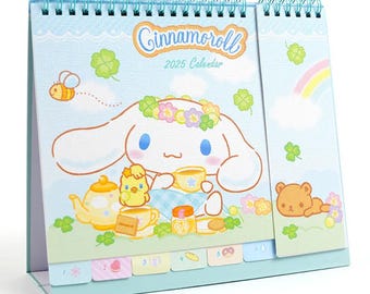 2025~2026 FEATURE Desktop Calendar Cinnamoroll Stand Up Schedule College Office Booklet with Note Pages