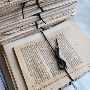 Antique 60's-90's Novel Vintage Natural Aged Paper THICK Bundle Pack, Home, Living Room, Office, Book Store, Decoration, DIY Supplies
