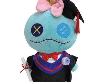 Graduation Stitch Plush: Scrump Stuffed Animal with Flasher - 14"