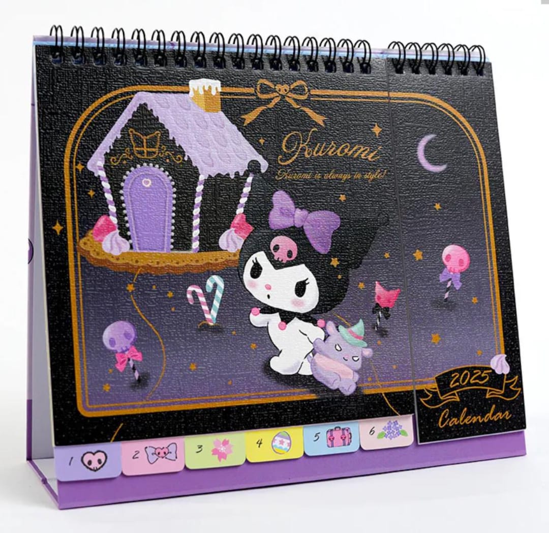 20252026 FEATURE Desktop Calendar Kuromi Devil Melody Stand up