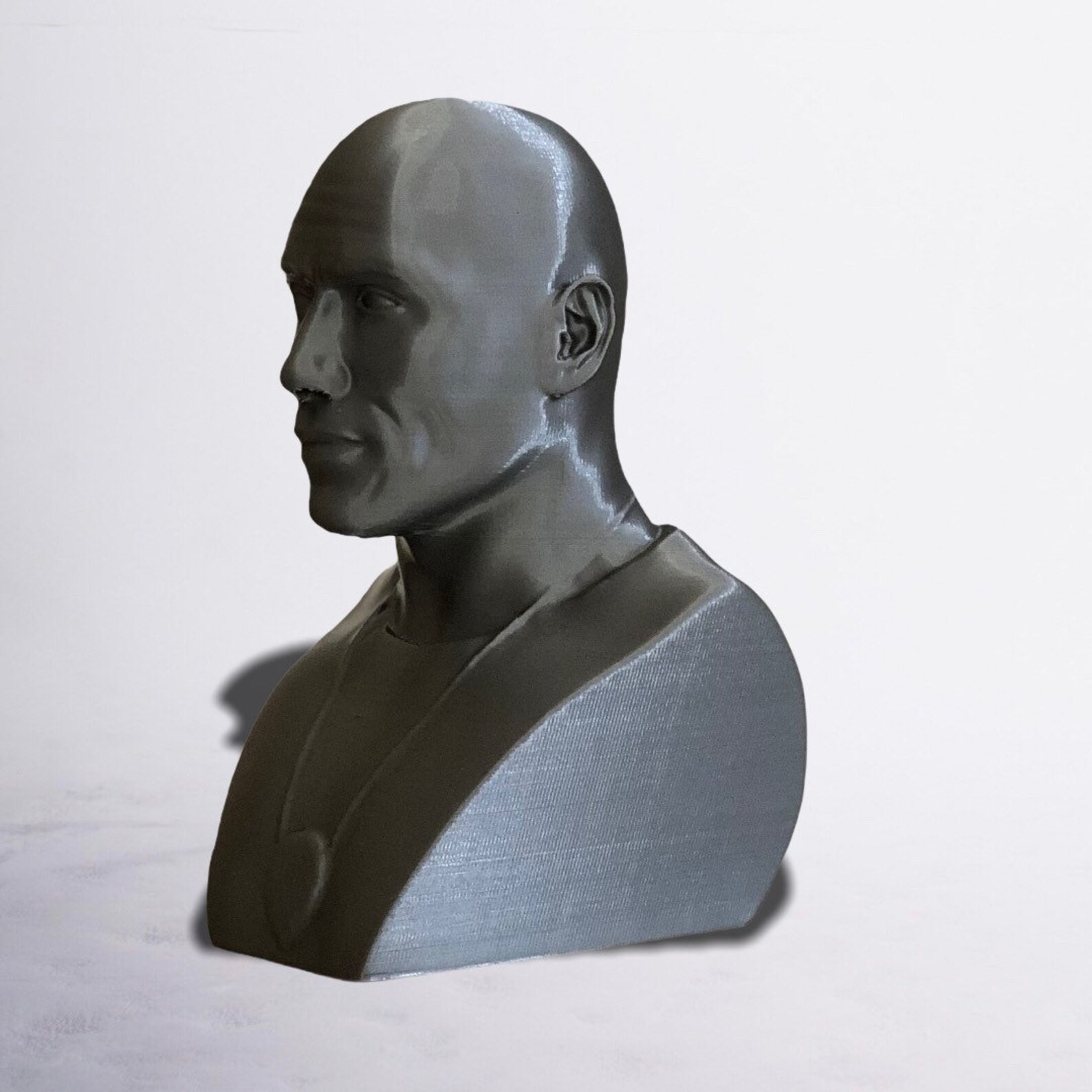 The Rock Bust Dwayne Johnson Sculpture Statue Etsy