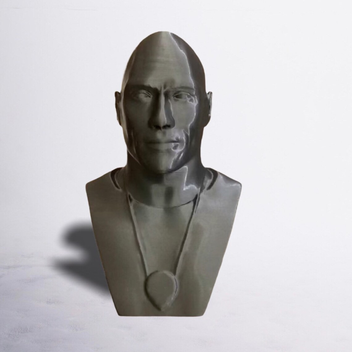 The Rock Bust Dwayne Johnson Sculpture Statue Etsy