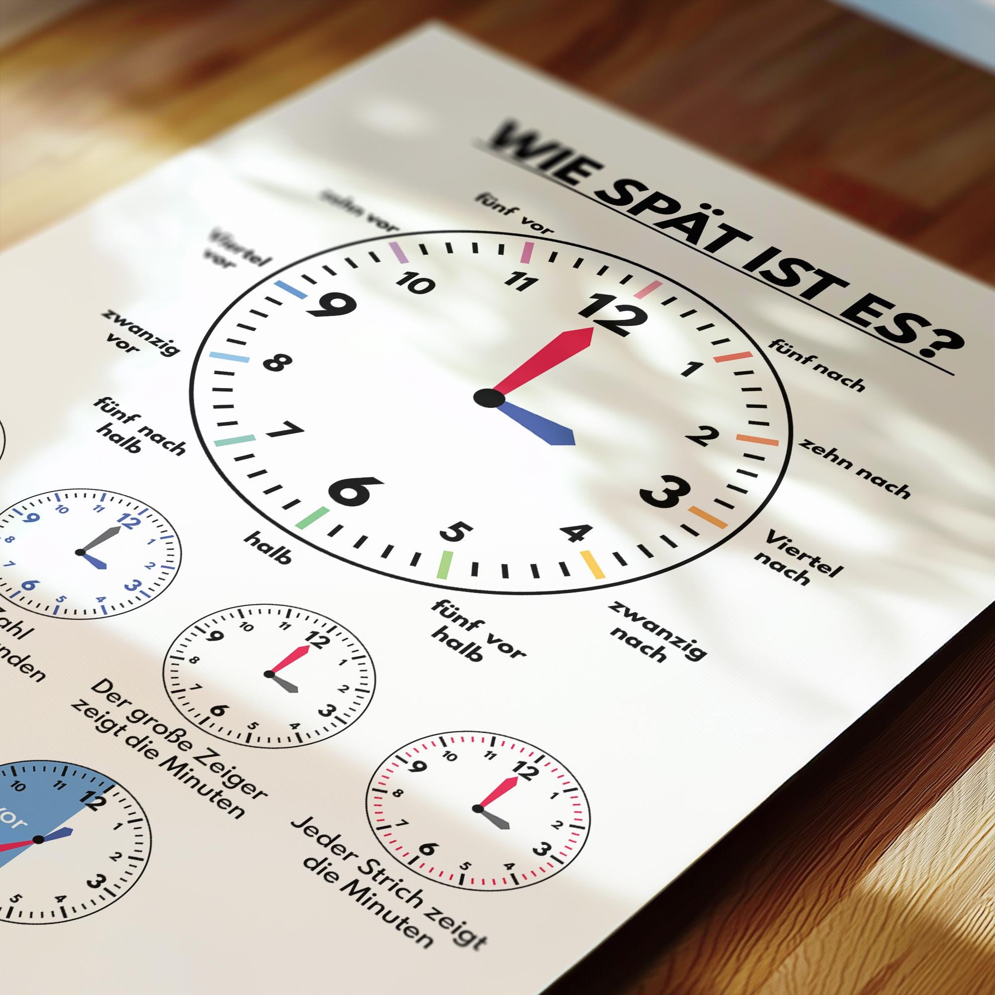 German Time Telling Poster, Classroom Decor (digital Download) - Etsy