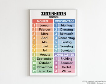 German Language, SEASONS, MONTHS and DAYS of the Week in