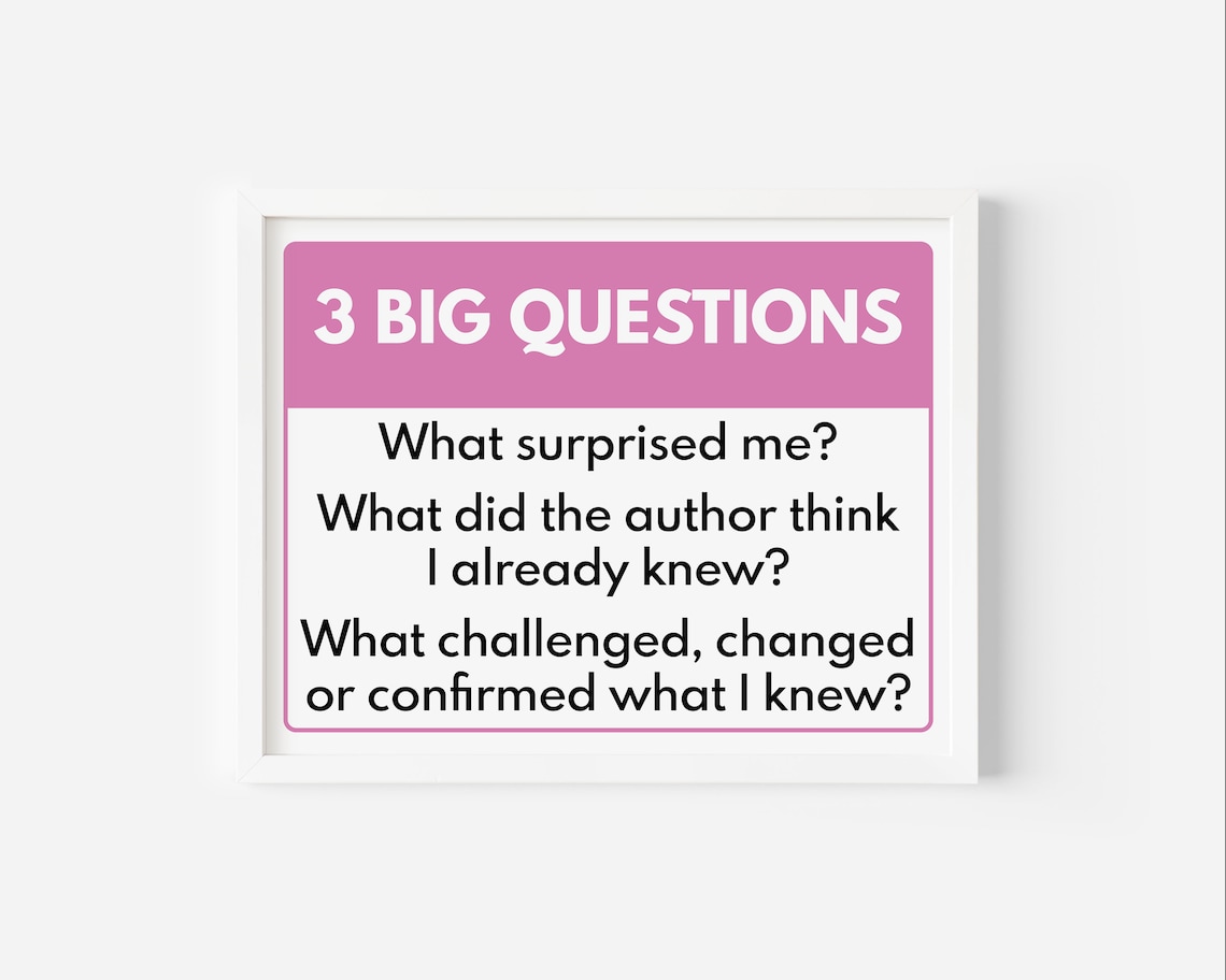 6 SIGNPOSTS - NONFICTION Notice & Note Signposts, Set of 6 Posters ...