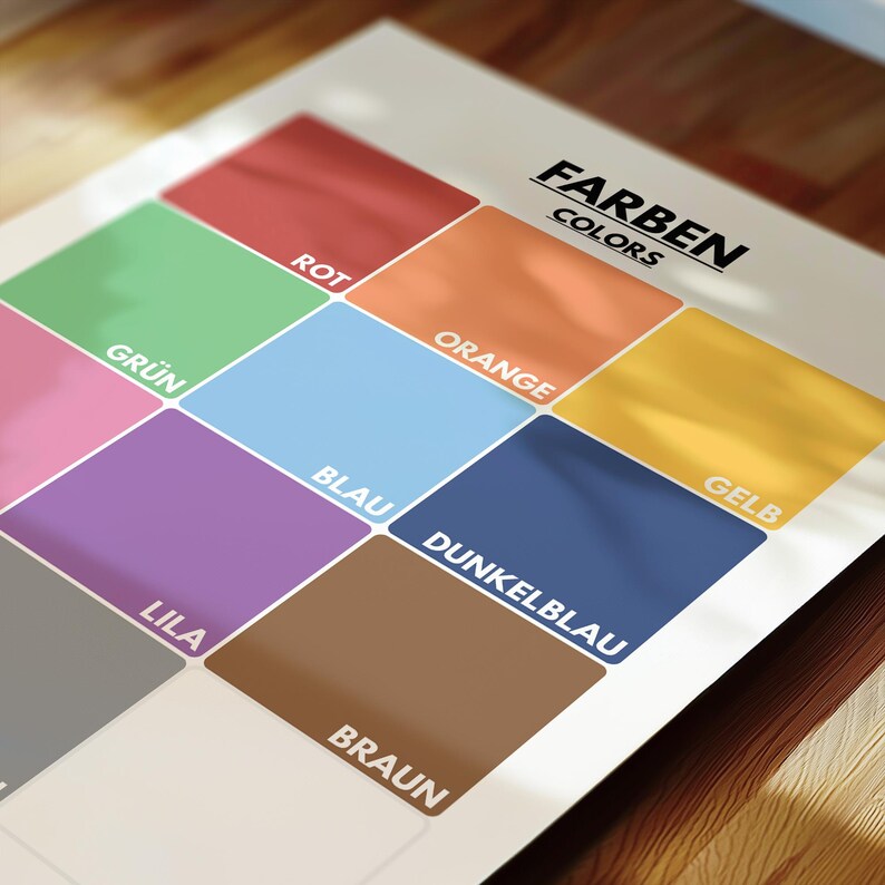 German Language, COLOR NAMES for Kids, Learn German A1, Educational ...