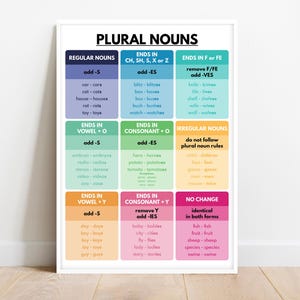 PLURAL NOUNS, POSTER, Grammatik, Grammatik, Grammatik, Grammatik, Grammatik, Grammatik, Grammatik, Grammatik, Grammatik, Grammatik, Englisch, englisch