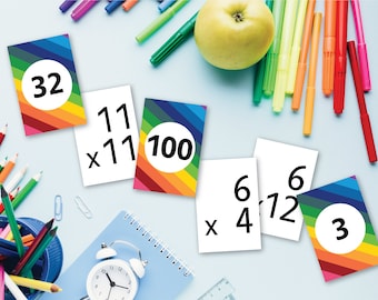 MULTIPLICATION 0-12 MONTESSORI FLASHCARDS, Homeschool Math Facts ...