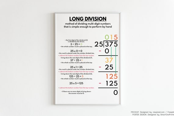 Long Division Steps For Kids