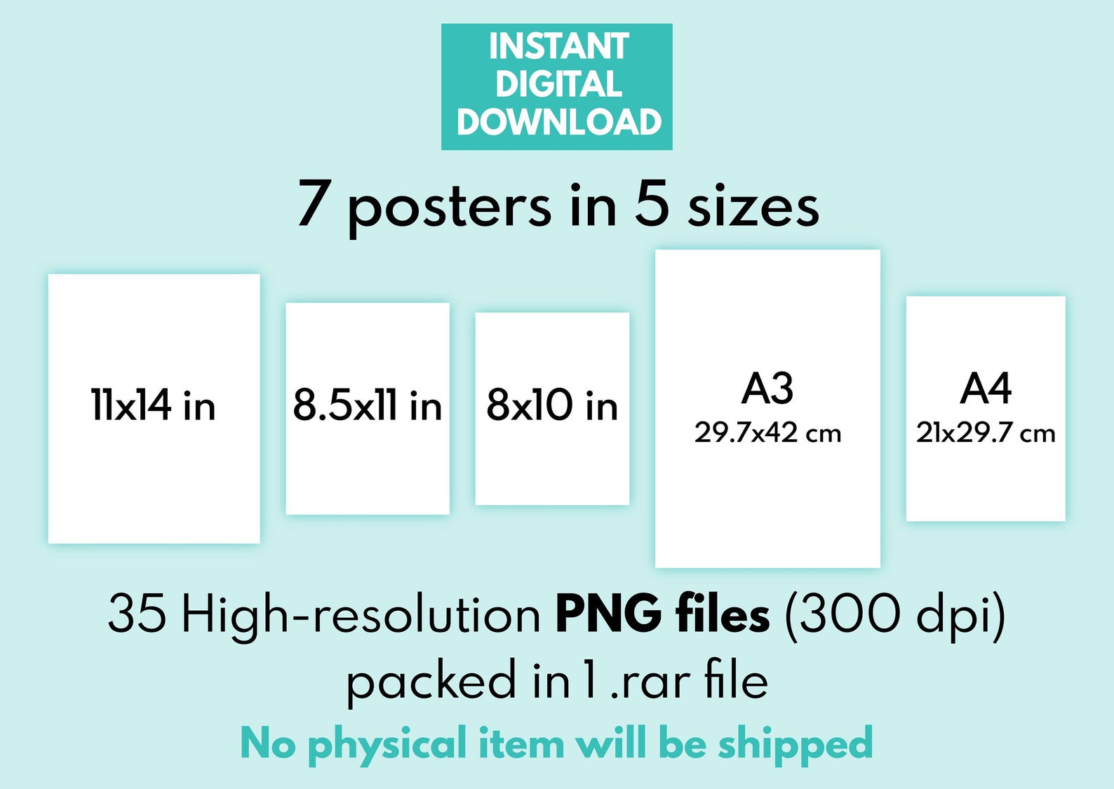 CONVERSION CHARTS - Set of 7 Posters, Customary and Metric Units ...