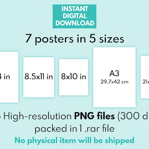 CONVERSION CHARTS - Set of 7 Posters, Customary and Metric Units ...