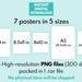 CONVERSION CHARTS - Set of 7 Posters, Customary and Metric Units ...