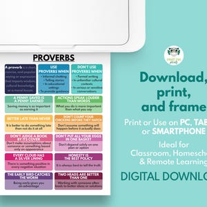 Sample Proverbs Signage PROVERBS POSTER, What Are Proverbs, Proverbs Examples, Learn English ...