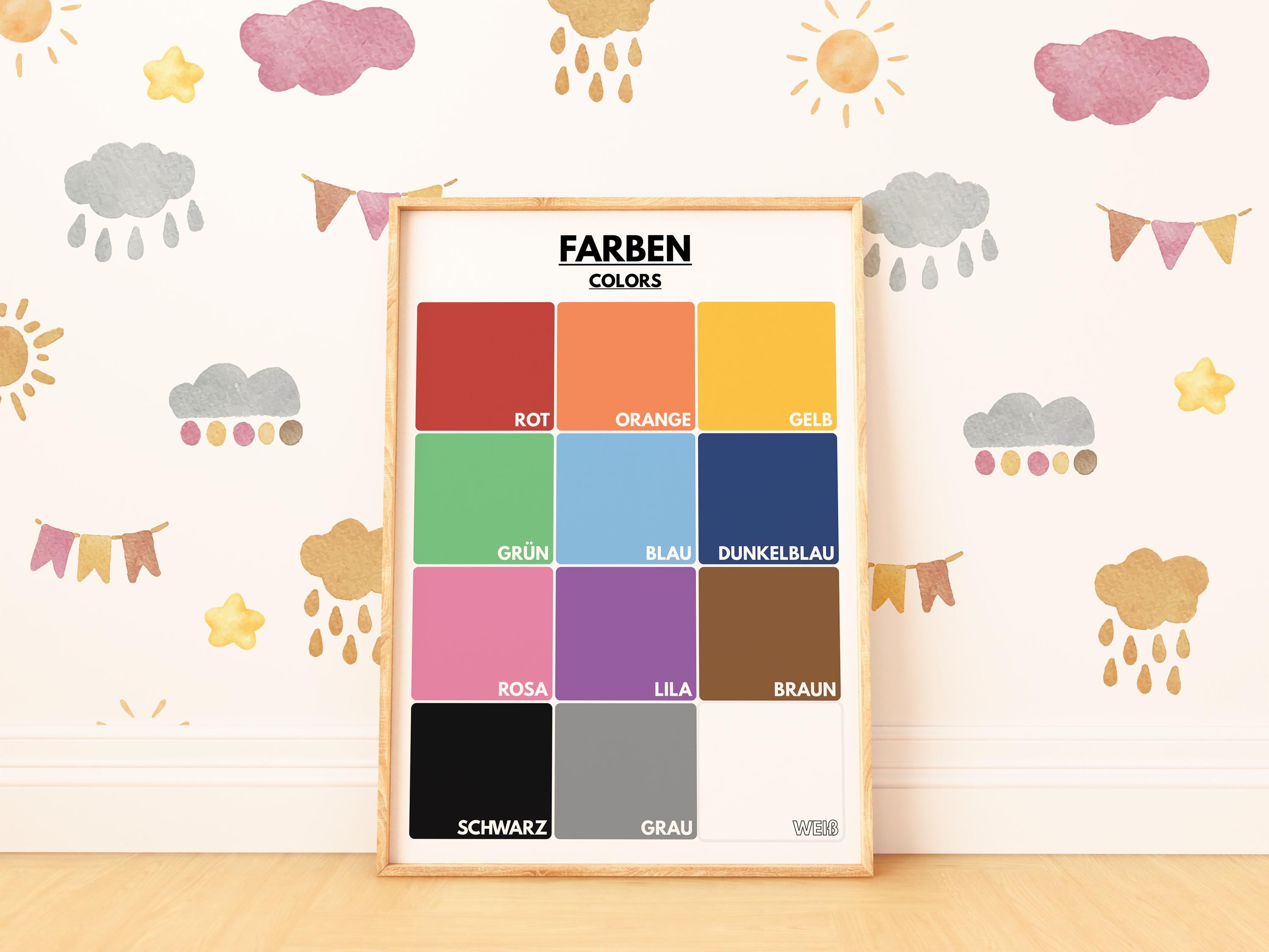 German Language, COLOR NAMES for Kids, Learn German A1, Educational ...