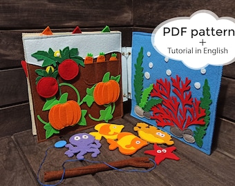 Felt Montessori quiet book, toddler busy book