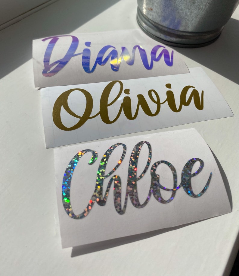 Vinyl Name Stickers, For Water bottles, Calligraphy stickers, Bridesmaid names, Personalised gift, Birthday Gift, Customised name, decals