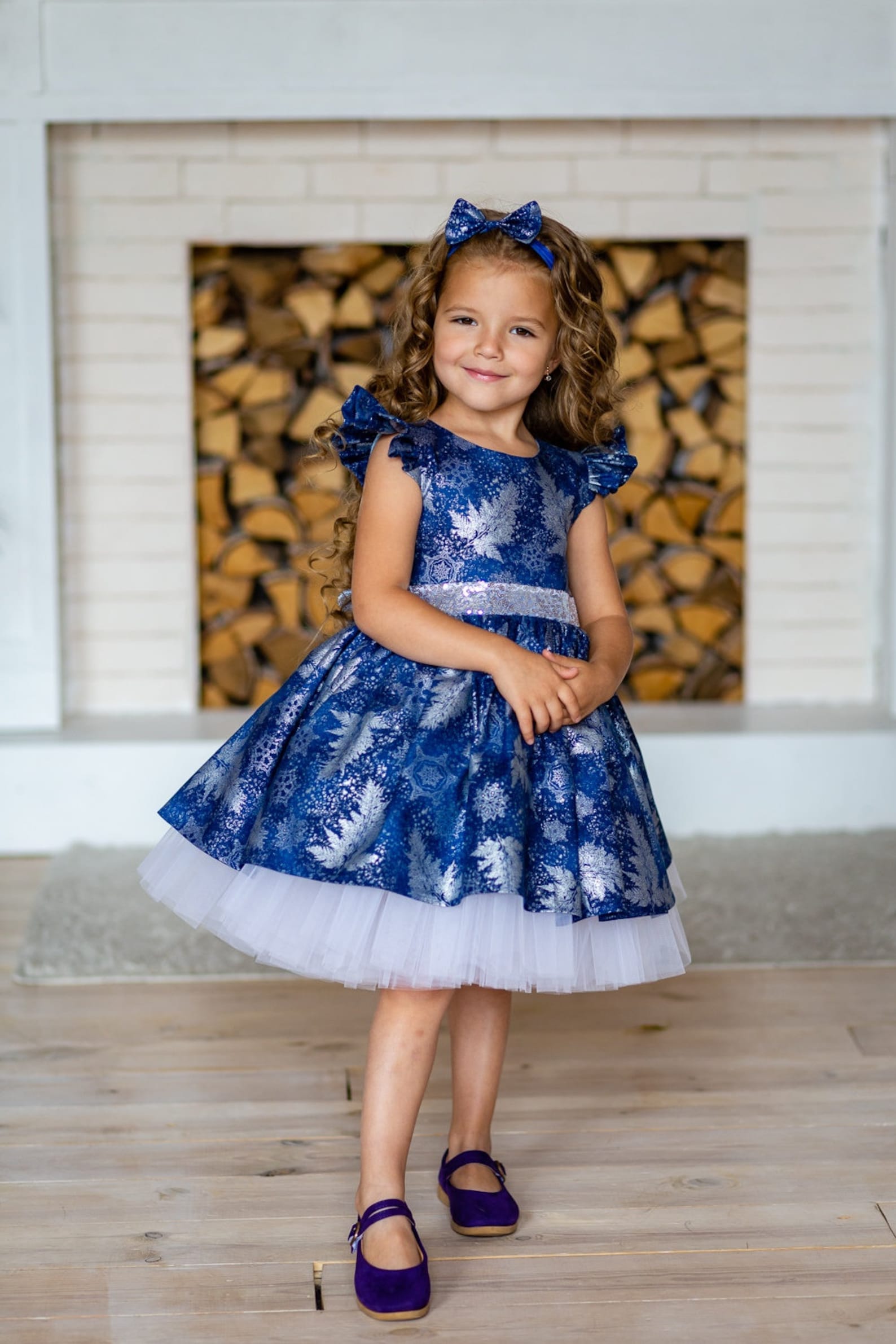 Fluffy new year girl dress fluffy christmas girl dress Etsy