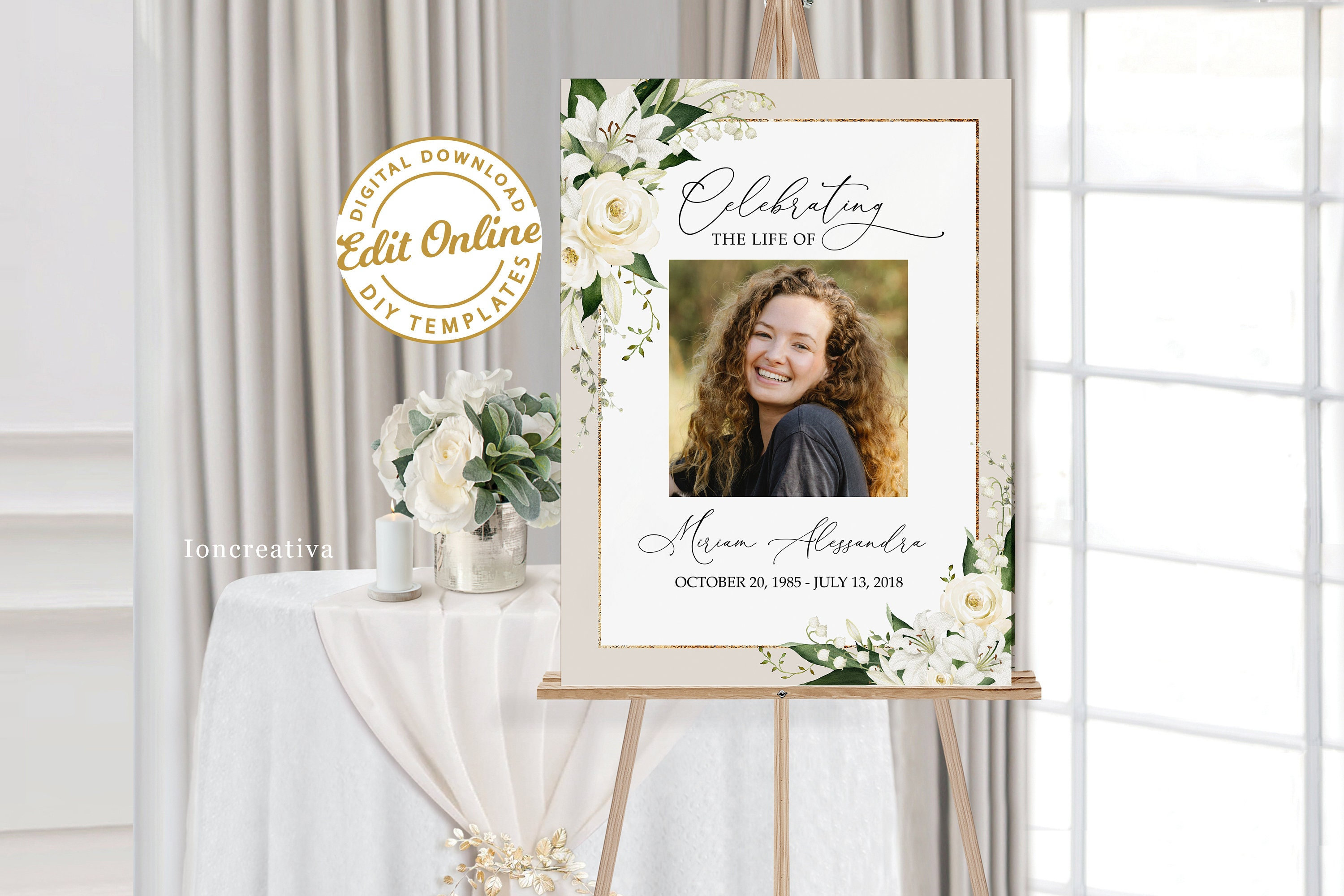 Celebration of Life Sign, Funeral Sign, Memorial Sign, Celebration of Life  Decorations, Funeral Decor, Funeral Welcome Sign Instant Download -   Israel