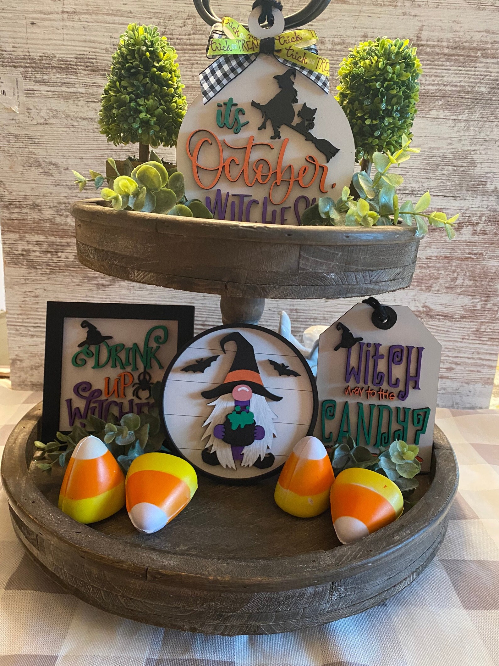 Halloween Tiered Tray Decor/ Witch Tiered Tray Decor/fall Etsy