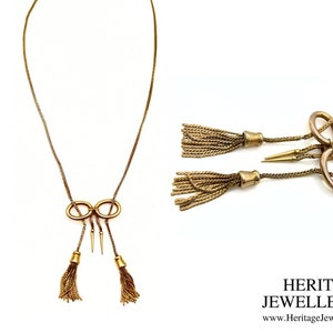 9ct gold tassel necklace sale