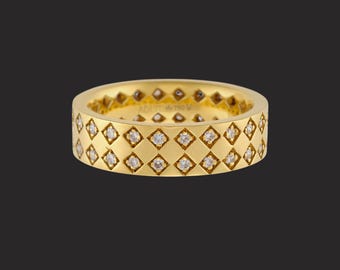 Diamond Double Row Band