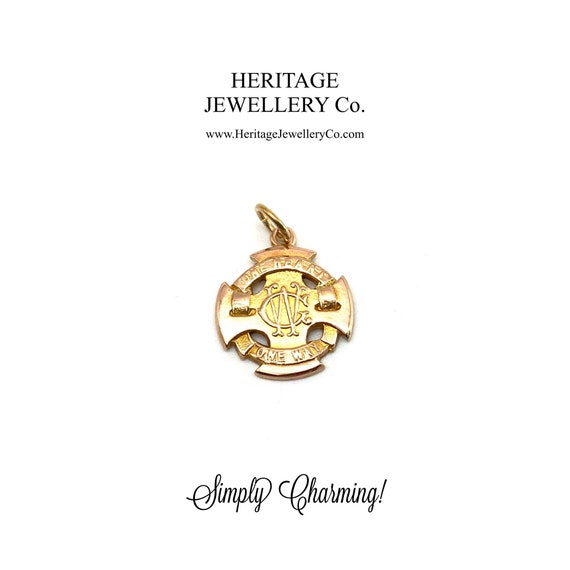 Beautiful Antique Gold Charm - Wesley Guild Token