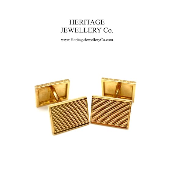 VCA 18ct Gold Cufflinks with Travel Pouch (Van Cle