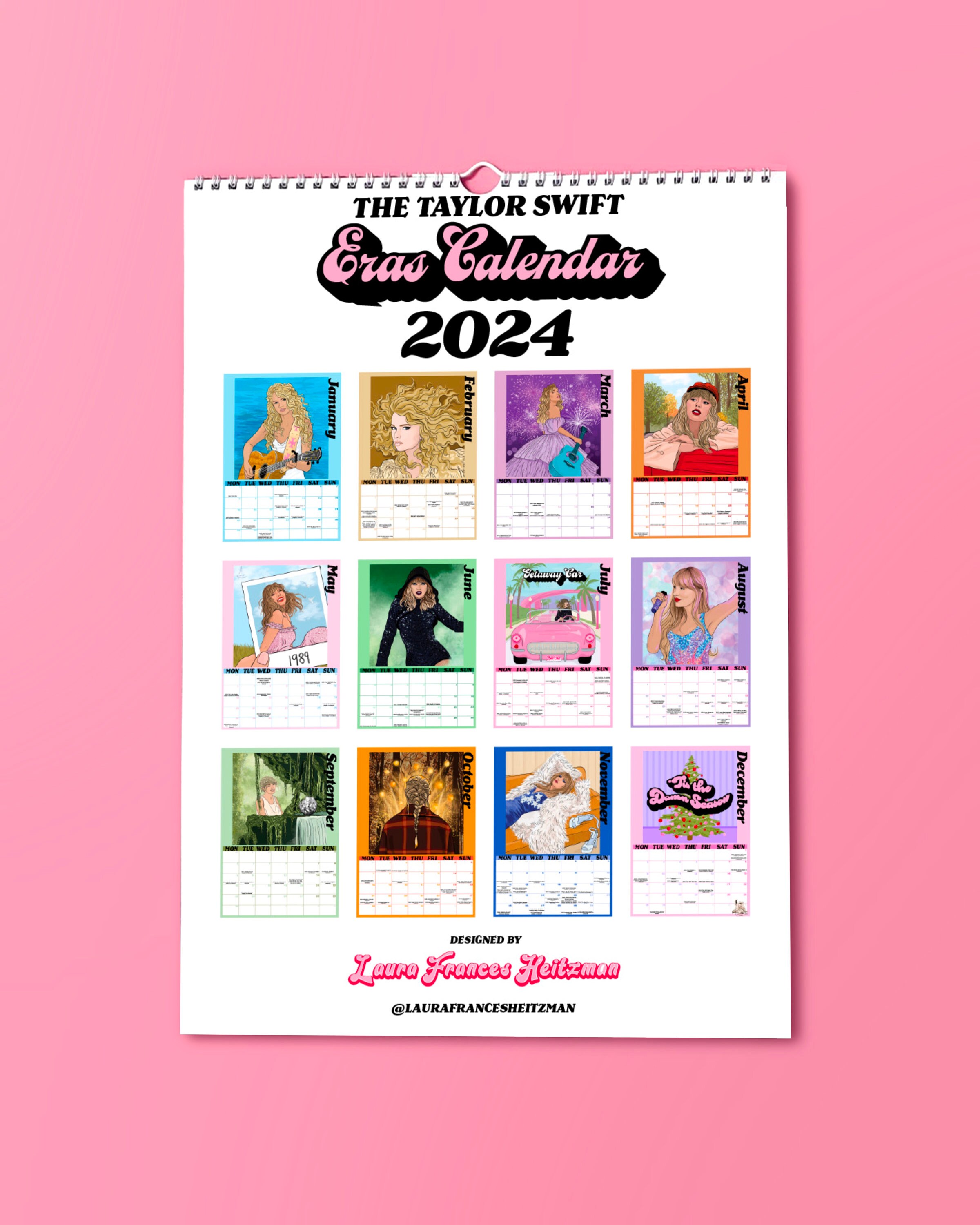 Taylor Swift 2025 Eras Calendar Etsy UK