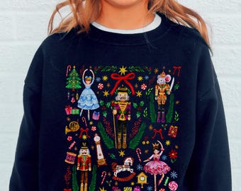 Kids Nutcracker Sweatshirt, Girls Nutcracker Ballet Sweatshirt, Kids Holiday Shirt, Youth Christmas Sweater, Family Christmas Sweatshirts