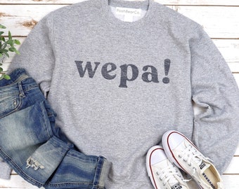 Wepa! Tröja, Puerto Rico-tröja, Puerto Rico-tröja, Puerto Rico-ordspråk, Boricua, tvåspråkig tröja, Latina-tröja, rolig spansk tröja