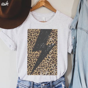 Cheetah Bolt Graphic Tee, Cheetah shirt, womens cheetah shirt, leopard shirt, womens leopard shirt, monogram shirt, boho cheetah shirt