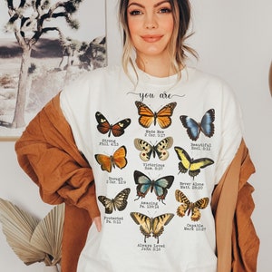 Butterfly Bible Verse T-Shirt, Inspirational Quotes, Religious Shirt, Christian Shirt, Motivational, You Are Beautiful, Positive Sayings